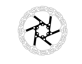 DISCO 6 FORI ROAD SPESSORE 1.8 MM - 160 MM, ARGENTO